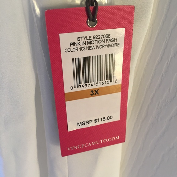 Sz 3X Vince Camuto blouse NWT - Picture 4 of 4